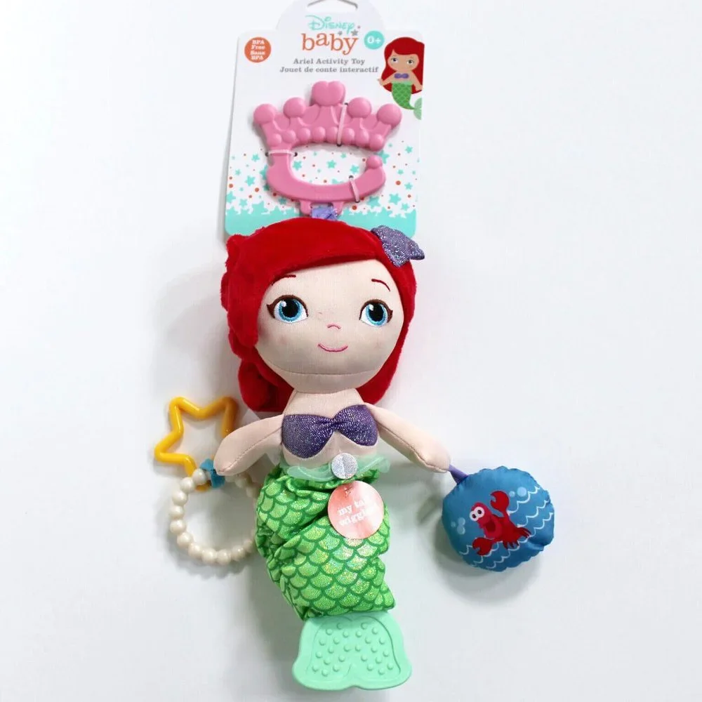 Disney Princess Ariel Little Mermaid Plush Activity Toy 12.5